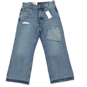 Levi's Made & Crafted Splice Flare Women's Jeans Wide Leg Distressed Denim
